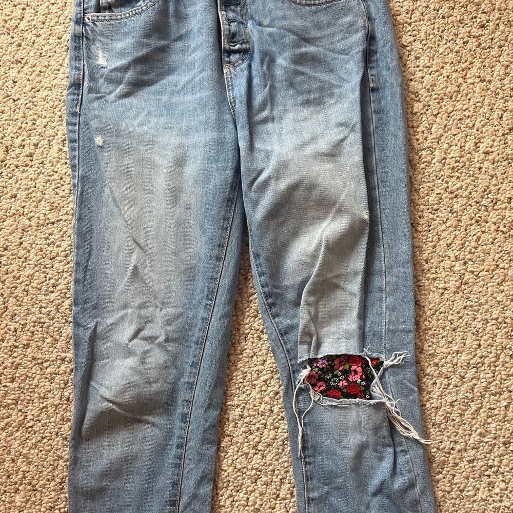 Garage boyfriend cut Patchwork Jeans 
 #patchwork #garage